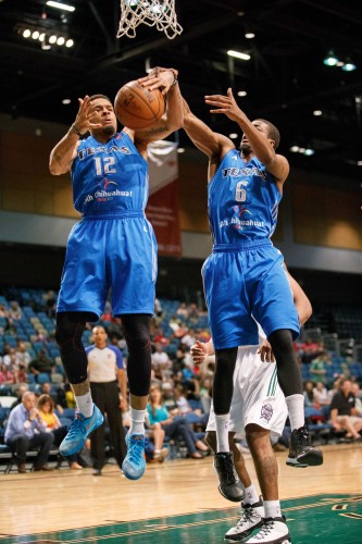Texas Legends Guard BRANDON YOUNG (12) and Guard GEORGE BEAMON (6)
