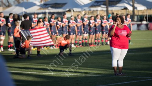 USA Rugby during the National Anthem